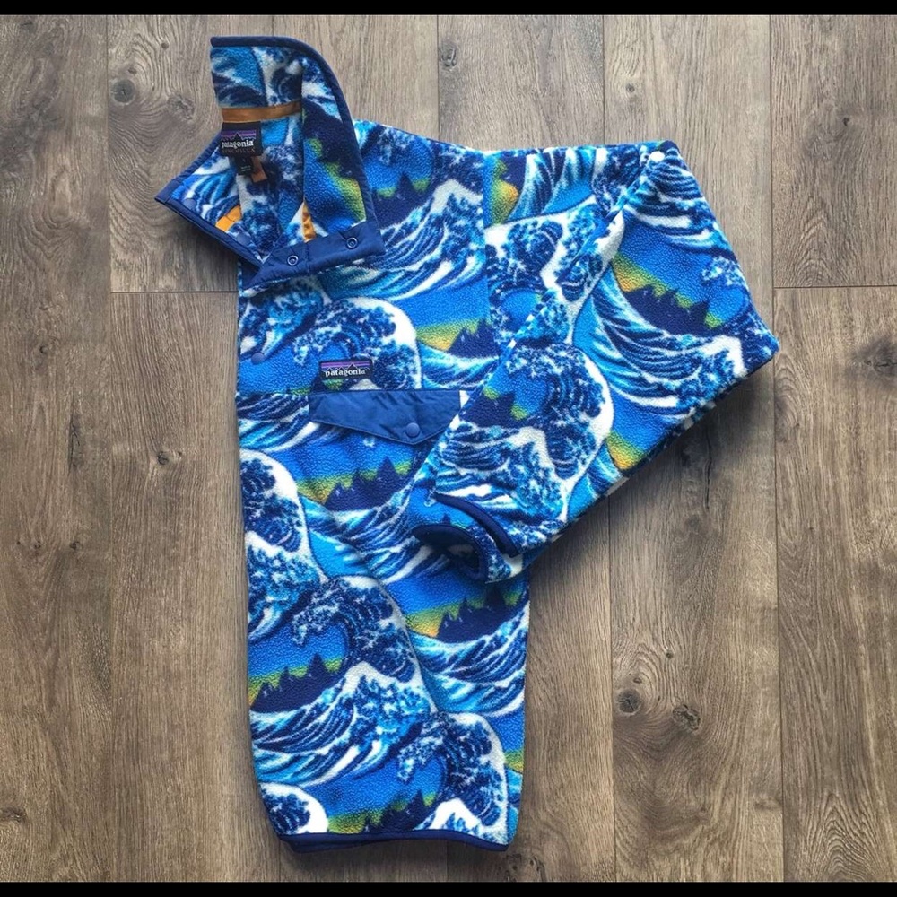 **SOLD** Patagonia Fitzroy Wave Snap-T Synchilla - Picture 2 of 8